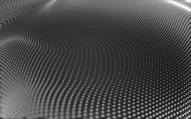 Noktaları ve çizgileri birleştiren soyut çokgen uzay düşük polyester arka plan. Bağlantı yapısı. 3d oluşturma