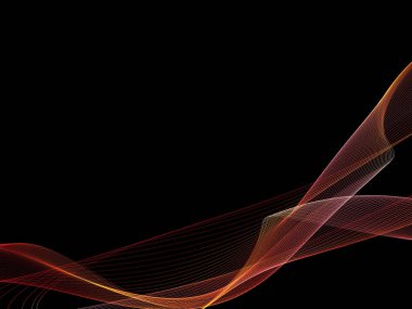 Parlayan soyut dalgalar ve soyut arkaplan ile koyu soyut arkaplan