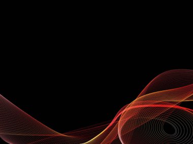 Parlayan soyut dalgalar ve soyut arkaplan ile koyu soyut arkaplan