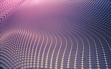 Noktaları ve çizgileri birleştiren soyut çokgen uzay düşük polyester arka plan. Bağlantı yapısı. 3d oluşturma