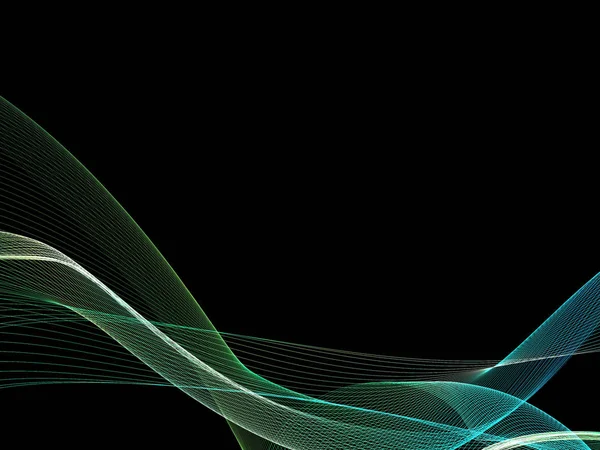 Parlayan soyut dalgalar ve soyut arkaplan ile koyu soyut arkaplan