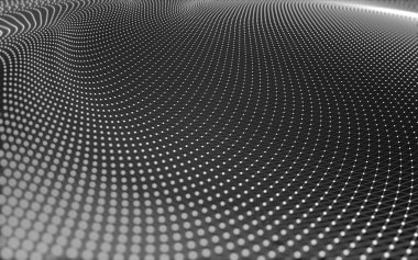 Noktaları ve çizgileri birleştiren soyut çokgen uzay düşük polyester arka plan. Bağlantı yapısı. 3d oluşturma