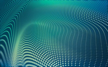 Noktaları ve çizgileri birleştiren soyut çokgen uzay düşük polyester arka plan. Bağlantı yapısı. 3d oluşturma