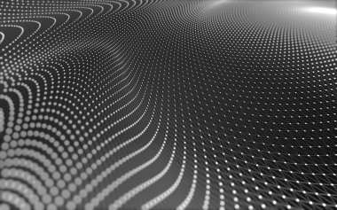 Noktaları ve çizgileri birleştiren soyut çokgen uzay düşük polyester arka plan. Bağlantı yapısı. 3d oluşturma