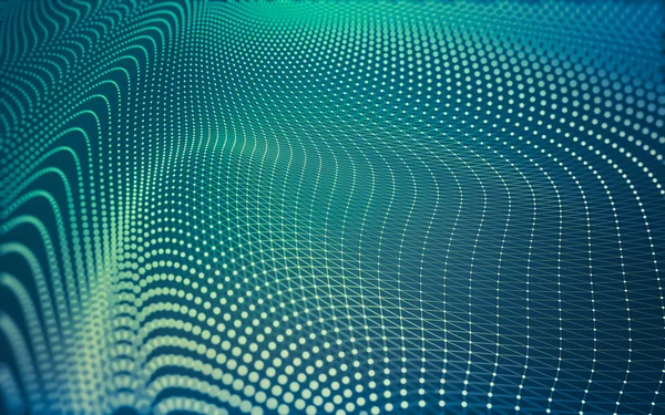 Noktaları ve çizgileri birleştiren soyut çokgen uzay düşük polyester arka plan. Bağlantı yapısı. 3d oluşturma