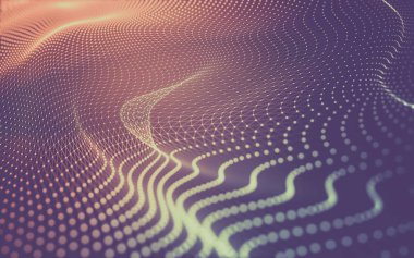 Noktaları ve çizgileri birleştiren soyut çokgen uzay düşük polyester arka plan. Bağlantı yapısı. 3d oluşturma