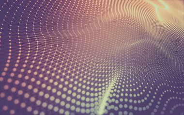 Noktaları ve çizgileri birleştiren soyut çokgen uzay düşük polyester arka plan. Bağlantı yapısı. 3d oluşturma