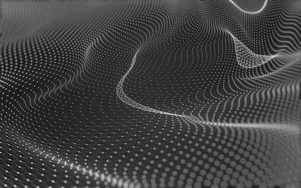 Noktaları ve çizgileri birleştiren soyut çokgen uzay düşük polyester arka plan. Bağlantı yapısı. 3d oluşturma