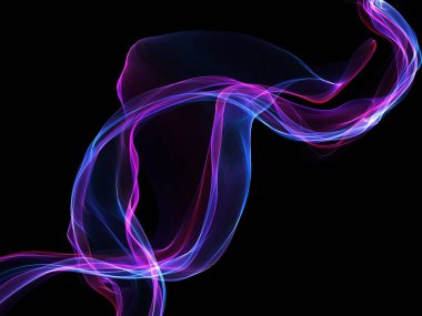 Parlayan soyut dalgalar ve soyut arkaplan ile koyu soyut arkaplan