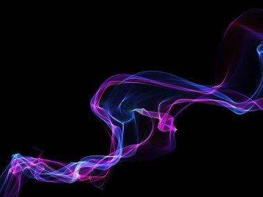 Parlayan soyut dalgalar ve soyut arkaplan ile koyu soyut arkaplan