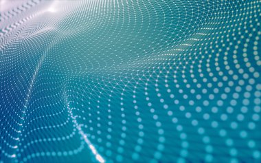 Noktaları ve çizgileri birleştiren soyut çokgen uzay düşük polyester arka plan. Bağlantı yapısı. 3d oluşturma