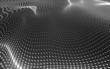 Noktaları ve çizgileri birleştiren soyut çokgen uzay düşük polyester arka plan. Bağlantı yapısı. 3d oluşturma