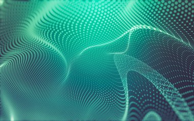 Noktaları ve çizgileri birleştiren soyut çokgen uzay düşük polyester arka plan. Bağlantı yapısı. 3d oluşturma