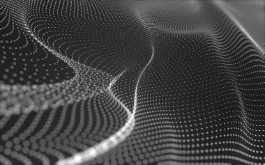 Noktaları ve çizgileri birleştiren soyut çokgen uzay düşük polyester arka plan. Bağlantı yapısı. 3d oluşturma