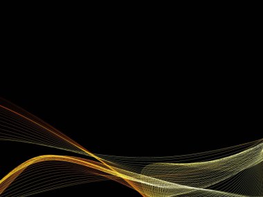 Parlayan soyut dalgalar ve soyut arkaplan ile koyu soyut arkaplan