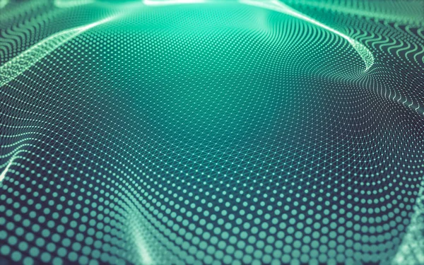 Noktaları ve çizgileri birleştiren soyut çokgen uzay düşük polyester arka plan. Bağlantı yapısı. 3d oluşturma