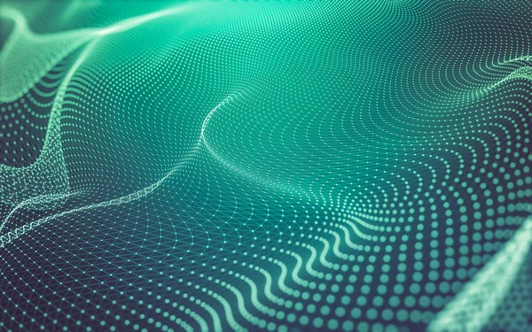 Noktaları ve çizgileri birleştiren soyut çokgen uzay düşük polyester arka plan. Bağlantı yapısı. 3d oluşturma