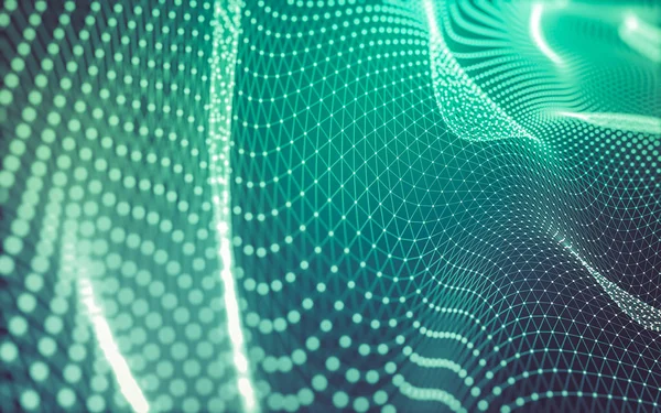 Noktaları ve çizgileri birleştiren soyut çokgen uzay düşük polyester arka plan. Bağlantı yapısı. 3d oluşturma