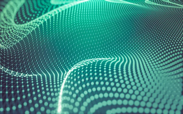 Noktaları ve çizgileri birleştiren soyut çokgen uzay düşük polyester arka plan. Bağlantı yapısı. 3d oluşturma