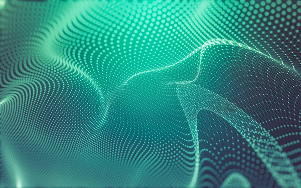 Noktaları ve çizgileri birleştiren soyut çokgen uzay düşük polyester arka plan. Bağlantı yapısı. 3d oluşturma