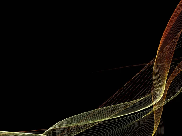Parlayan soyut dalgalar ve soyut arkaplan ile koyu soyut arkaplan