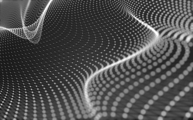 Noktaları ve çizgileri birleştiren soyut çokgen uzay düşük polyester arka plan. Bağlantı yapısı. 3d oluşturma