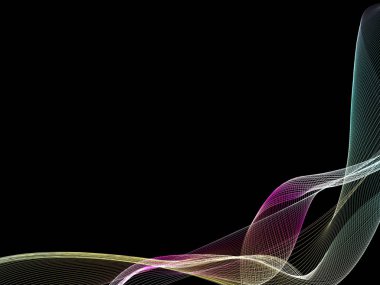 Parlayan soyut dalgalar ve soyut arkaplan ile koyu soyut arkaplan