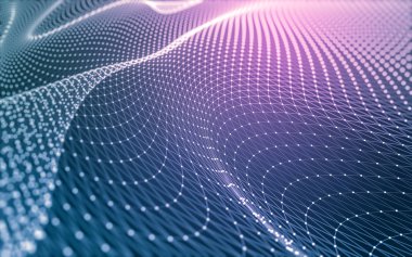 Noktaları ve çizgileri birleştiren soyut çokgen uzay düşük polyester arka plan. Bağlantı yapısı. 3d oluşturma