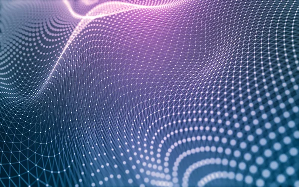 Noktaları ve çizgileri birleştiren soyut çokgen uzay düşük polyester arka plan. Bağlantı yapısı. 3d oluşturma