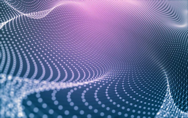 Noktaları ve çizgileri birleştiren soyut çokgen uzay düşük polyester arka plan. Bağlantı yapısı. 3d oluşturma