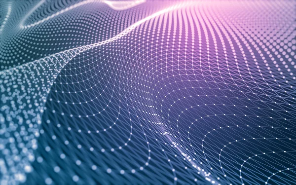 Noktaları ve çizgileri birleştiren soyut çokgen uzay düşük polyester arka plan. Bağlantı yapısı. 3d oluşturma