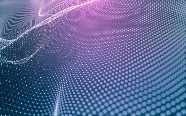 Noktaları ve çizgileri birleştiren soyut çokgen uzay düşük polyester arka plan. Bağlantı yapısı. 3d oluşturma