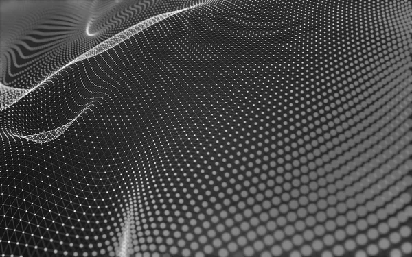 Noktaları ve çizgileri birleştiren soyut çokgen uzay düşük polyester arka plan. Bağlantı yapısı. 3d oluşturma
