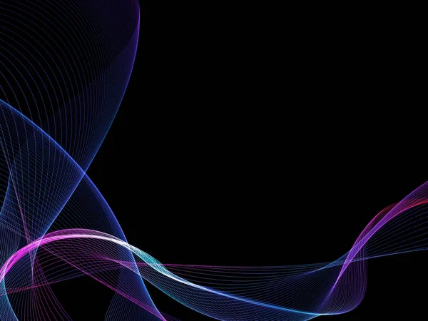 Parlayan soyut dalgalar ve soyut arkaplan ile koyu soyut arkaplan