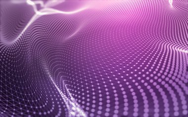 Noktaları ve çizgileri birleştiren soyut çokgen uzay düşük polyester arka plan. Bağlantı yapısı. 3d oluşturma