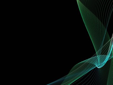 Parlayan soyut dalgalar ve soyut arkaplan ile koyu soyut arkaplan