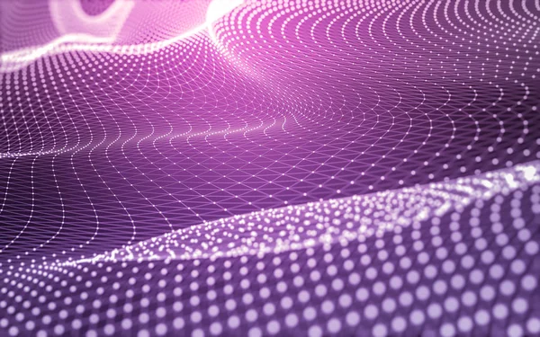 Noktaları ve çizgileri birleştiren soyut çokgen uzay düşük polyester arka plan. Bağlantı yapısı. 3d oluşturma