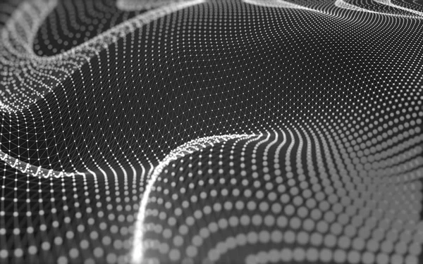 Noktaları ve çizgileri birleştiren soyut çokgen uzay düşük polyester arka plan. Bağlantı yapısı. 3d oluşturma