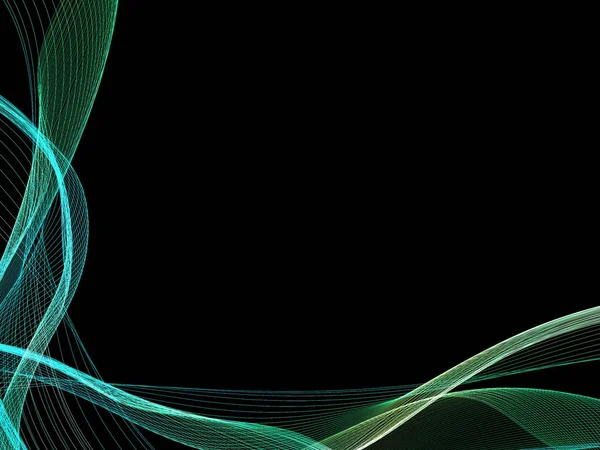 Parlayan soyut dalgalar ve soyut arkaplan ile koyu soyut arkaplan