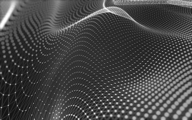 Noktaları ve çizgileri birleştiren soyut çokgen uzay düşük polyester arka plan. Bağlantı yapısı. 3d oluşturma