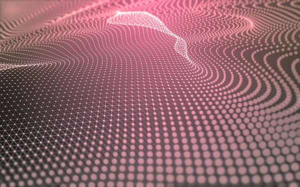 Noktaları ve çizgileri birleştiren soyut çokgen uzay düşük polyester arka plan. Bağlantı yapısı. 3d oluşturma