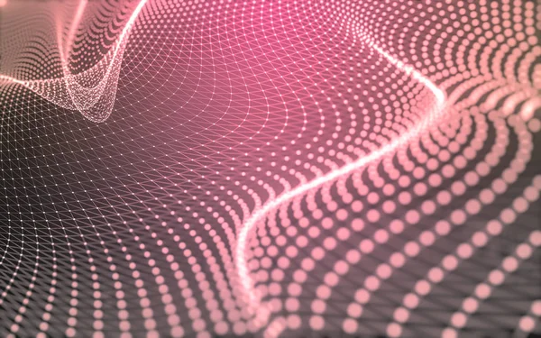 Noktaları ve çizgileri birleştiren soyut çokgen uzay düşük polyester arka plan. Bağlantı yapısı. 3d oluşturma