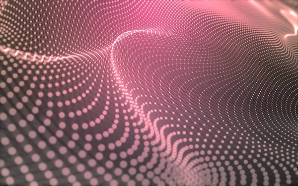 Noktaları ve çizgileri birleştiren soyut çokgen uzay düşük polyester arka plan. Bağlantı yapısı. 3d oluşturma