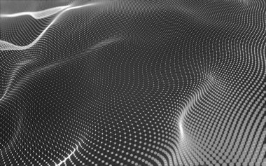 Noktaları ve çizgileri birleştiren soyut çokgen uzay düşük polyester arka plan. Bağlantı yapısı. 3d oluşturma