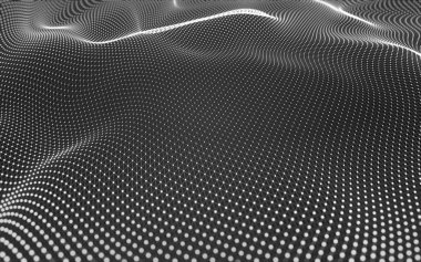 Noktaları ve çizgileri birleştiren soyut çokgen uzay düşük polyester arka plan. Bağlantı yapısı. 3d oluşturma