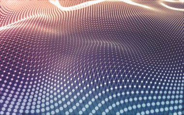 Noktaları ve çizgileri birleştiren soyut çokgen uzay düşük polyester arka plan. Bağlantı yapısı. 3d oluşturma