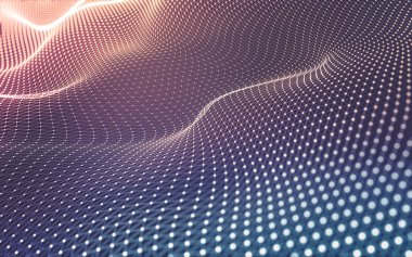 Noktaları ve çizgileri birleştiren soyut çokgen uzay düşük polyester arka plan. Bağlantı yapısı. 3d oluşturma