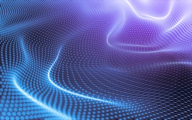 Noktaları ve çizgileri birleştiren soyut çokgen uzay düşük polyester arka plan. Bağlantı yapısı. 3d oluşturma