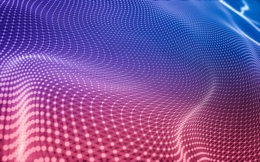 Noktaları ve çizgileri birleştiren soyut çokgen uzay düşük polyester arka plan. Bağlantı yapısı. 3d oluşturma