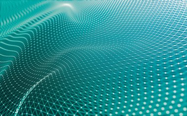 Noktaları ve çizgileri birleştiren soyut çokgen uzay düşük polyester arka plan. Bağlantı yapısı. 3d oluşturma